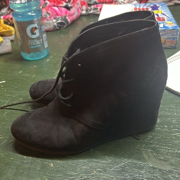 Black Women's Ankle Boots - Picture 2 of 4